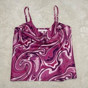 Wayf Magenta Swirl Camisole Top